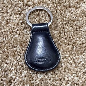 Coach Midnight Blue Leather Key Holder